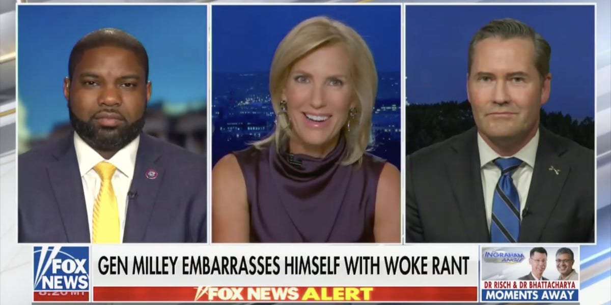 image for Fox News host Laura Ingraham suggests the US military should be defunded after top general's defense of anti-racism education goes viral