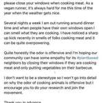 image for Sure, people will definitely close their windows when they’re cooking meat just for you