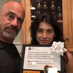 image for Christopher Meloni receiving a Father’s Day gift from his daughter