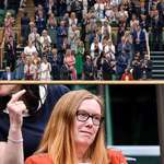 image for Sarah Gilbert, co-designer of the Oxford/AstraZeneca vaccine, gets a standing ovation at Wimbledon