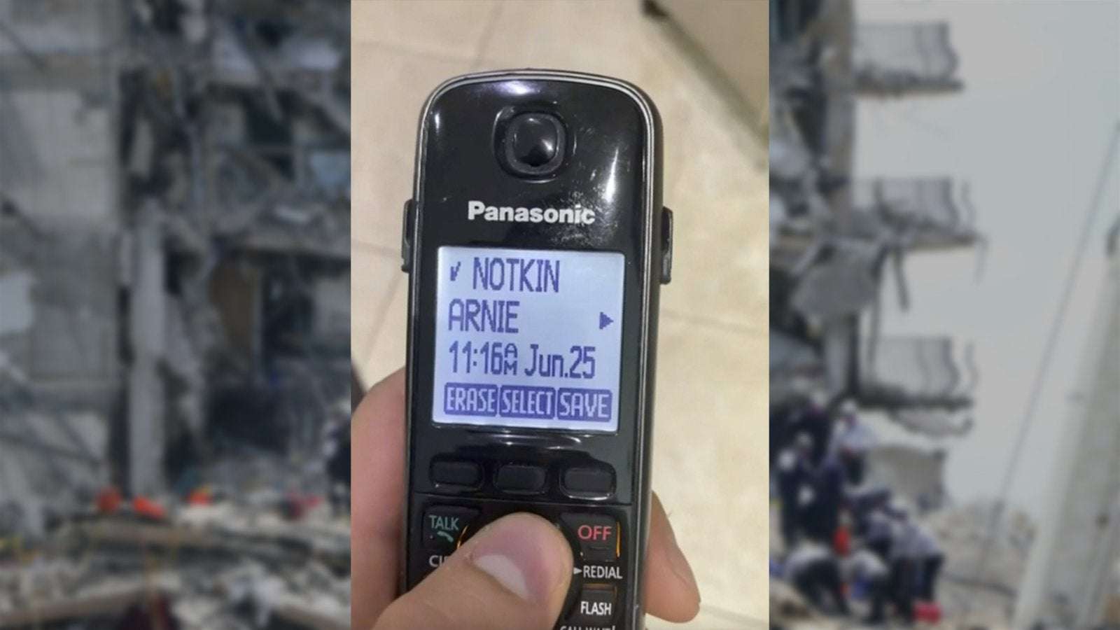 image for Family reports receiving 16 calls from missing grandparents' landline in collapsed Florida condo