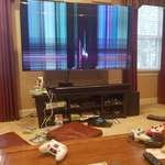 image for My son teased his sister and she threw a Switch controller at my parent's 75" TV