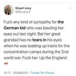 image for A reply to a picture of a 10 year old German girl crying after they lost to england.
