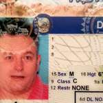 image for I have a long-standing battle with my buddy for the most ridiculous photo ID. My wife suggested I wear my mother's hot pink bathrobe and "Gary Busey" my hair for my new DRIVER'S LICENSE photo, so I did.