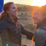 image for Scarlett Johansson and her stunt double Heidi Moneymaker on their last day on set after working together since Iron Man 2