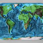 image for World elevation map, including bathymetry (ocean floor) [OC]