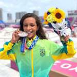image for Rayssa "Fadinha" Leal, a 13 years old Brazilian girl, won the silver medal:Women's Skateboard Street