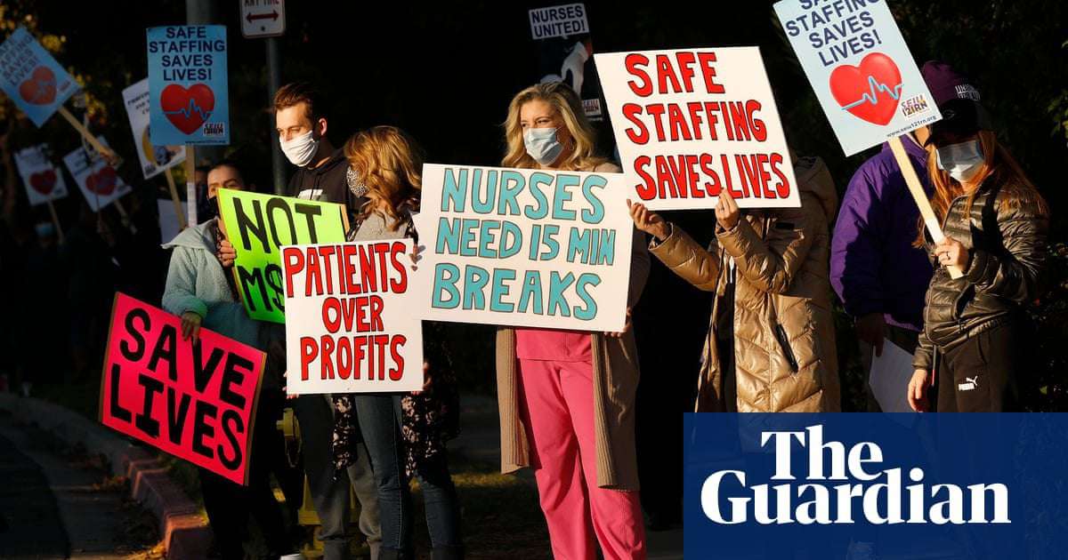 image for ‘We went from heroes to zeroes’: US nurses strike over work conditions