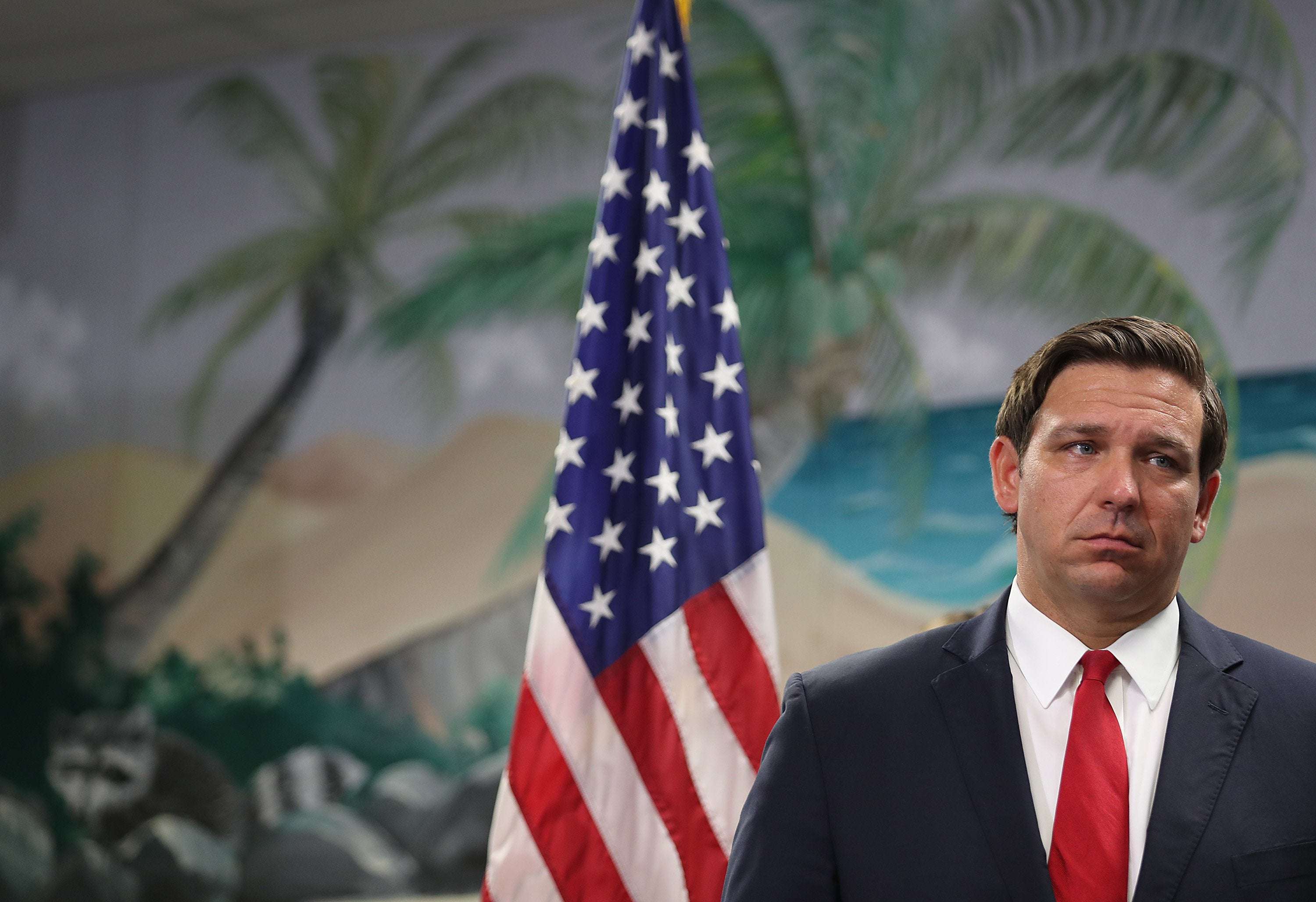image for Ron DeSantis' Approval Rating Tanks as COVID Delta Variant Ravages Florida