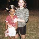 image for A Young Barack Obama with his mother on Halloween (1960)