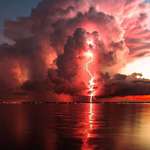 image for Storm more perfectly placed & timed at sunset. ❤🔥