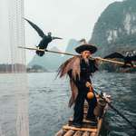 image for Lao Huang, 86. Cormorant fisherman in Yangshuo, China.