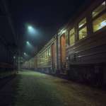 image for I took a picture of a night train station, because it's reminds me some movie scene