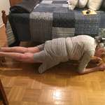 image for My grandmother turned 100 last Oct., this is her doing the plank for 30 seconds.