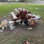 image for If you leave public park tables like this, you’re a piece of shit