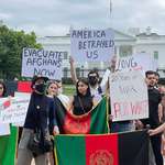 image for Afghani's protest outside the White House