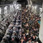 image for US troops arriving to Afghanistan in 2010 and Afghan civilians evacuating in 2021