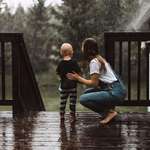 image for My son wanted to play in the rain, and I took my favorite picture so far.