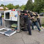 image for Proud Boys overturn a disability van outside a Portland high school