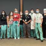 image for The entire cardiology team at a New Orleans hospital to help during hurricane Ida