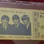 image for Yeah, Yeah, Yeah.. This is my ticket stub from when I saw the Beatles at Shea Stadium in NYC