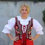 image for President of Slovakia in a traditional folk costume from Orava.