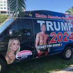 image for Trump van at the Trumparilla Boat Parade in Ft. Myers, FL this morning