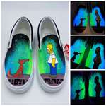 image for I painted some space coyote shoes.
