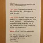 image for new office neighbour has a very sensible office door policy.