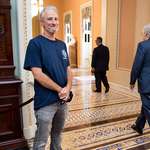 image for A victorious Jon Stewart smiles after the senate passes a healthcare bill for 9/11 first responders