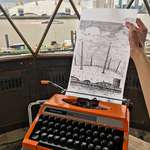 image for I make drawings using letters and numbers from old typewriters and here’s one of the London skyline