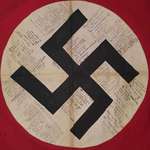 image for My friend came into a Nazi flag, signed by all of the American soldiers that captured it.