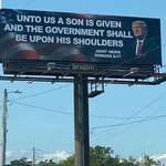 image for Billboard Hailing Donald Trump As Second Coming of Jesus in Georgia.