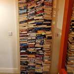 image for I asked my kids to take some books upstairs. This is my bedroom door.