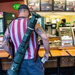 image for Heavily armed man in North Carolina is so scared he needs a rocket launcher to order a sandwich