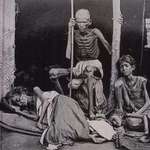 image for A man guards his family from cannibals during The Madras famine of 1877 - British Raj, India