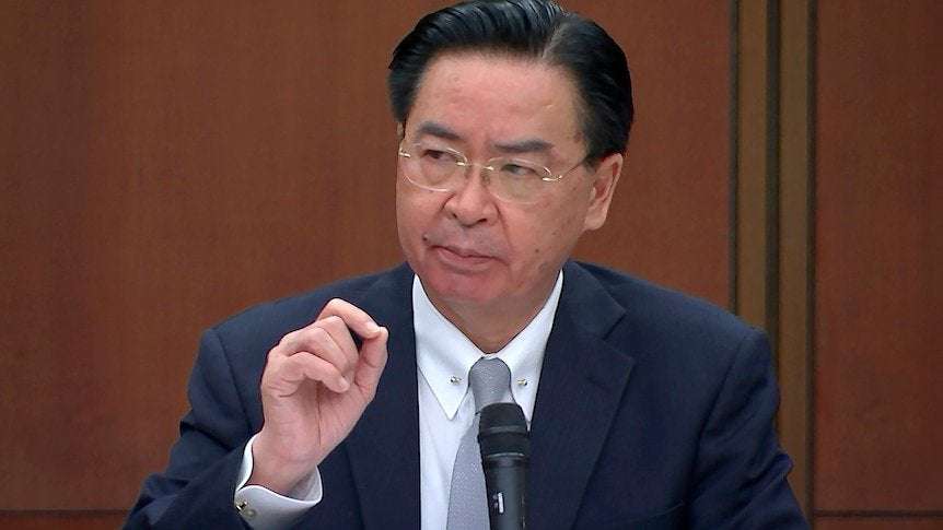 image for Taiwanese Foreign Minister warns his country is preparing for war with China, asks Australia for help