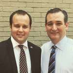 image for Josh Duggar and Ted Cruz at a Trump Rally with Evangelicals