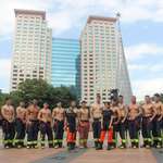 image for The Taiwanese and Australian firefighters without forced perspective.