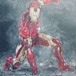 image for I drew Iron Man as a present for my boyfriend. It really took a lot of time and nerves.