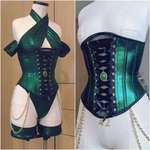 image for This took so much work, i did this custom costume with a corset for my Jade cosplay all by myself!