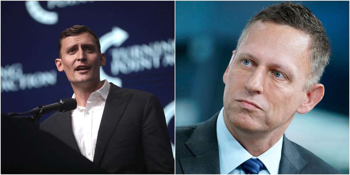 image for Billionaire Peter Thiel has a Republican US Senate candidate on his corporate payroll who is earning more than $1 million, documents show