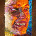 image for I made this portrait out of legos. Zoom in.