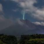 image for A meteor recently fell into the most active volcano (Mount Merapi) in Indonesia