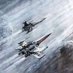 image for My oil painting of X-wing starfighters