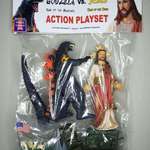 image for Godzilla vs. Jesus Action Playset — spotted by my brother in the Philippines