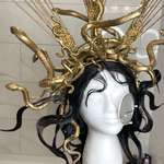 image for This Medusa headpiece/wig I made from scratch using dollar store snakes, wire, and wood skewers
