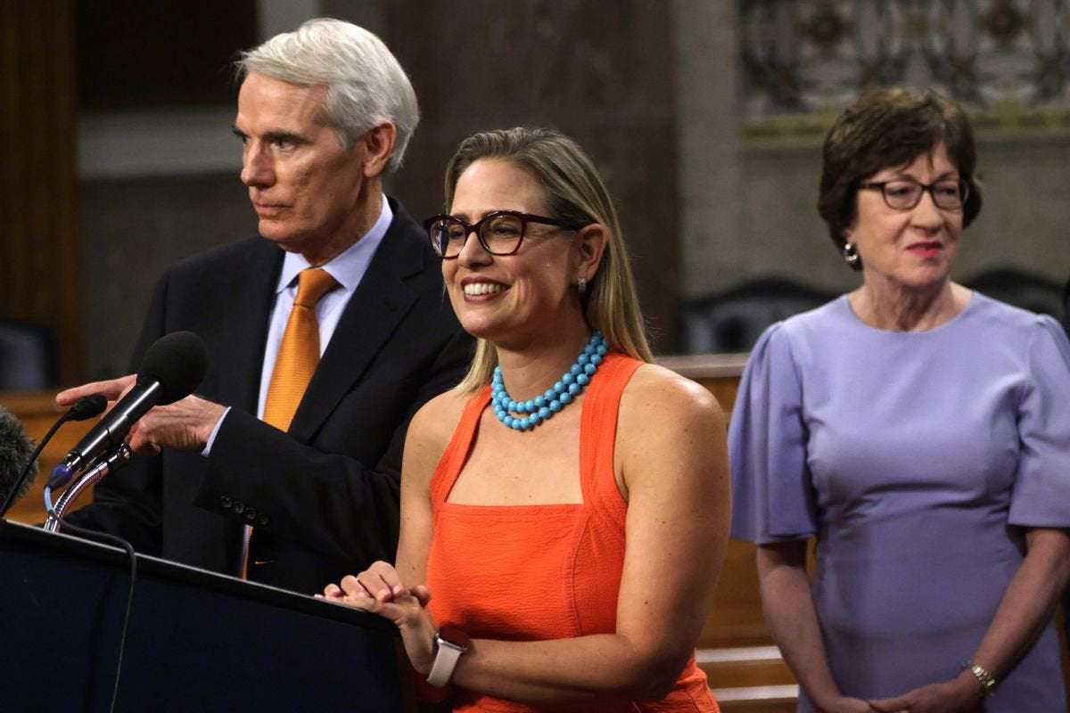 image for Kyrsten Sinema pads campaign coffers with even more Big Pharma funds, new FEC filing shows