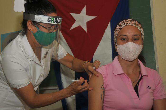 image for 100% of Cuba's eligible population has received at least one dose of a nationally developed COVID-19 vaccine
