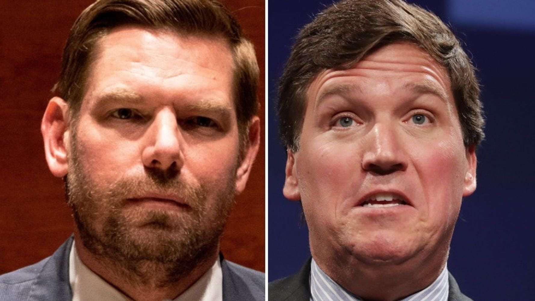 image for Rep. Eric Swalwell Shares Chilling Voicemail Sent To Him By Tucker Carlson Fan